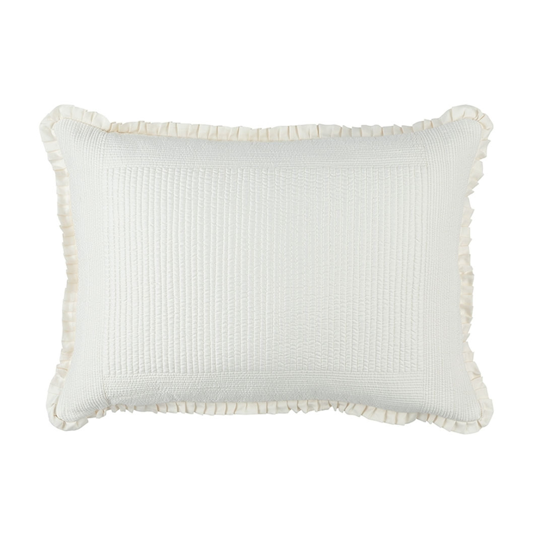 BATTERSEA LUXE EURO PILLOW / IVORY S&S 27X36