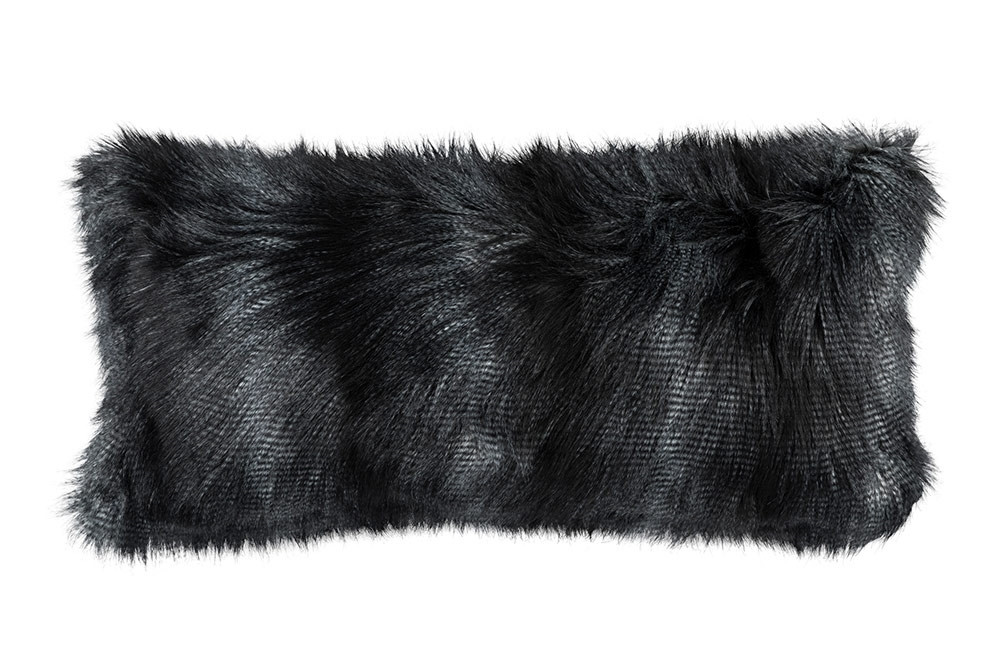 black-fur-lg-rect-pillow