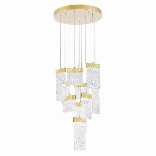 Carolina Integrated LED 20in Gold Leaf Chandelier