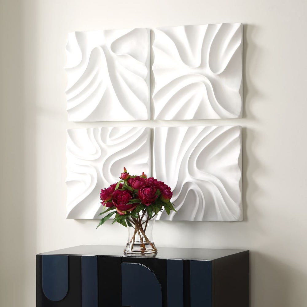 SNOWDRIFT WALL DECOR S/4