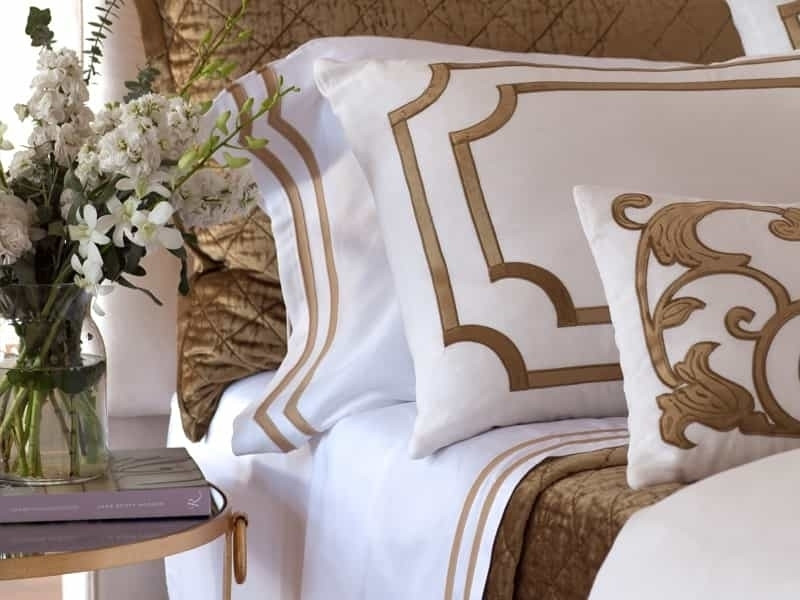 Soho King 300TC White/Straw Luxury Bedding Sheet Set