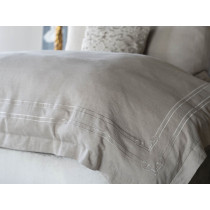 Casablanca King Duvet - Stone / Stone Linen Luxury Bedding