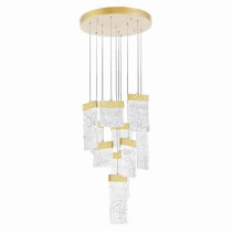 Carolina Integrated LED 20in Gold Leaf Chandelier