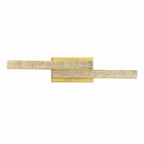 Stagger Integrated LED 24in Brass Vanity Light with Handcrafted Glass