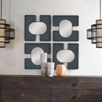 EMBRACE SQUARE MIRROR - 24" x 24" SMOKE