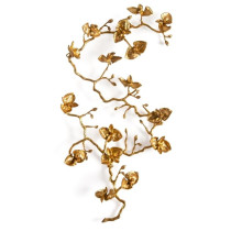 BRASS ORCHID WALL SCULPTURE I - CUSTOM MADE TO ORDER IN 8-10 WEEKS