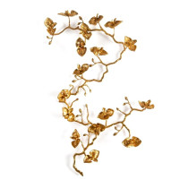 BRASS ORCHID WALL SCULPTURE II -- CUSTOM MADE TO ORDER  -- 8-10 WEEKS