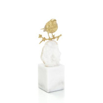Brass Bird and Quartz Sculpture II
