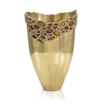 Adorned Brass Vase