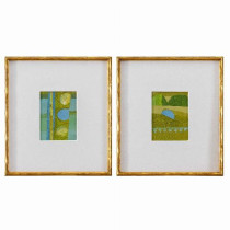 PETITE BIJOUX FRAMED CANVASES - LIME, S/2