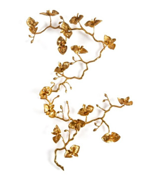 BRASS ORCHID WALL SCULPTURE II -- CUSTOM MADE TO ORDER  -- 8-10 WEEKS