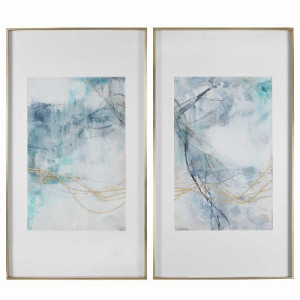 UNDULATING ORO FRAMED PRINTS, S/2