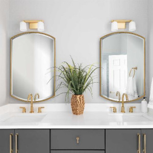 ARCHED MIRROR, ANTIQUE GOLD