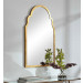 Arch Top Mirror, Gold Leaf