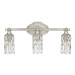 Blakely 3-Light 20.5"W Vanity Fixture, Antique Silver with Crystal