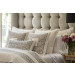 GUY LG. RECT. BORDER PILLOW IVORY BASKETWEAVE/ PLATINUM VELVET APPLIQUE 18X30  -- Out of Stock;  Call for Availability