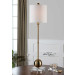 Laton Brass Buffet Lamp, 35"H