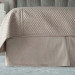 LAURIE TAILORED 3 PANEL BED SKIRT STONE BASKETWEAVE 3/22X86 -- ALSO AVAILABLE IN IVORY