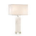 Solid Alabaster Table Lamp, 31"H